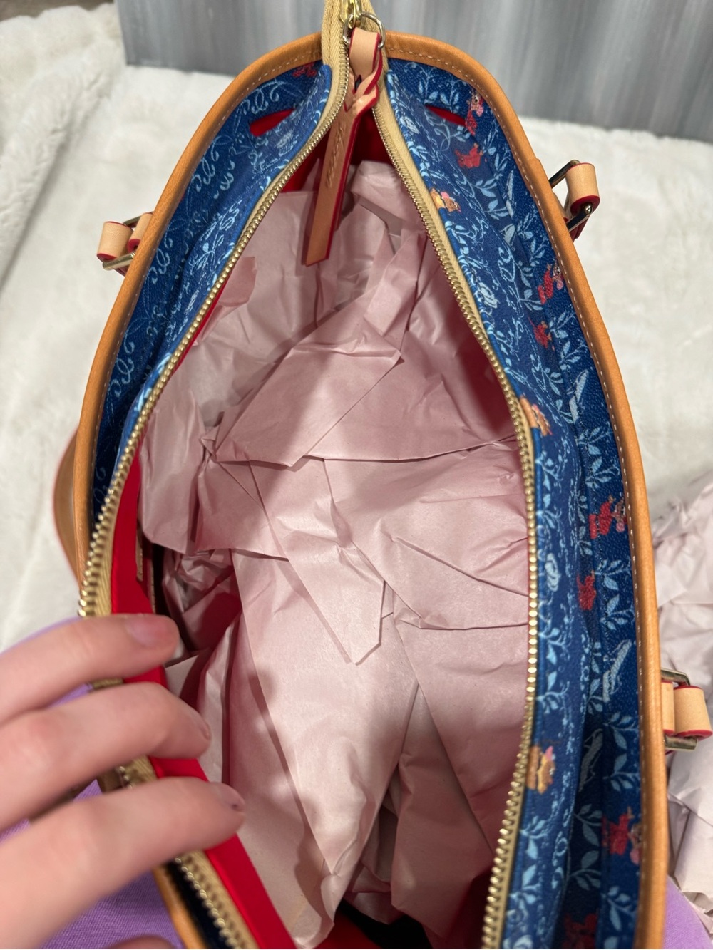 Dooney & Bourke Dream Big Cinderella Carriage Shopper Tote - Picture 8 of 12